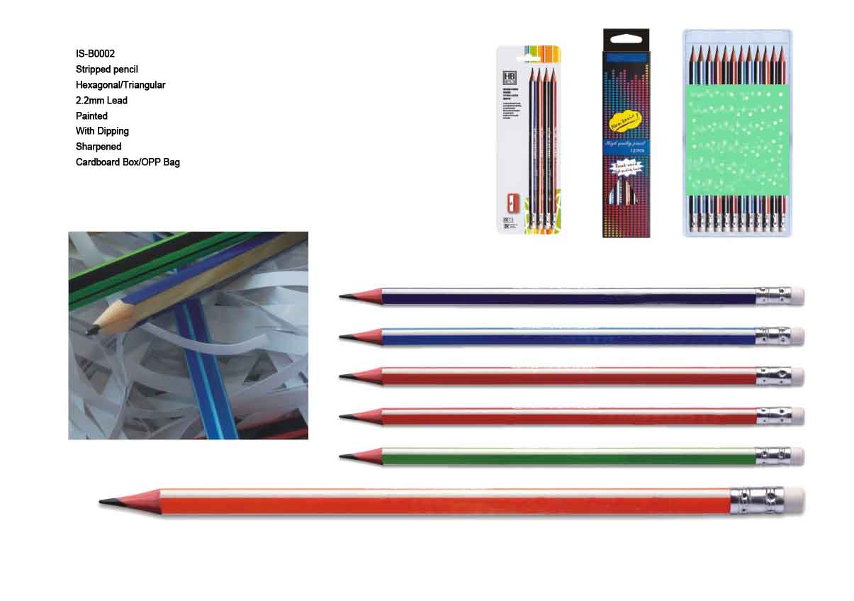 Stripped pencil